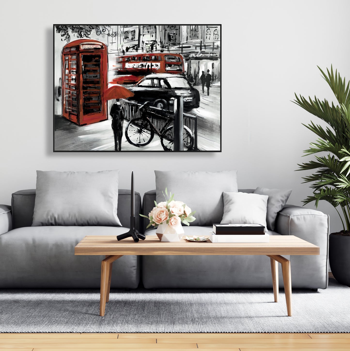 Toile de rue européenne | Décoration encadrée de vélos urbains