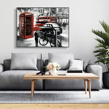 Toile de rue européenne | Décoration encadrée de vélos urbains