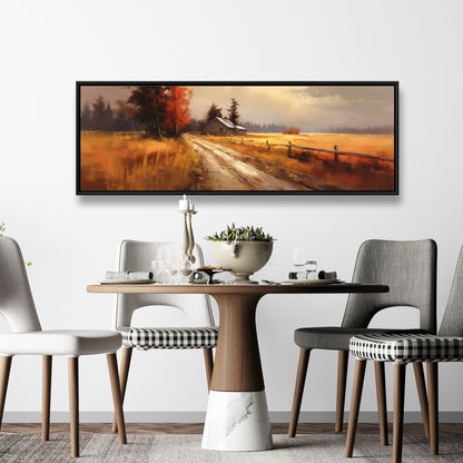 Rain Approaching Brown Trees Framed Canvas - Home Decor