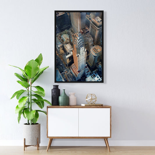 Toile du Chrysler Building de New York | Décoration murale encadrée pour chambre à coucher