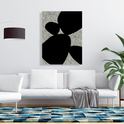 Toile minimaliste Cover Up - Décoration murale de chambre à coucher en forme de formes