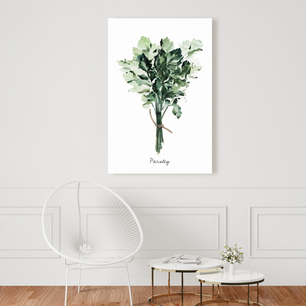 Toile « Tied Up Persil Bundle » | Décoration intérieure avec feuilles