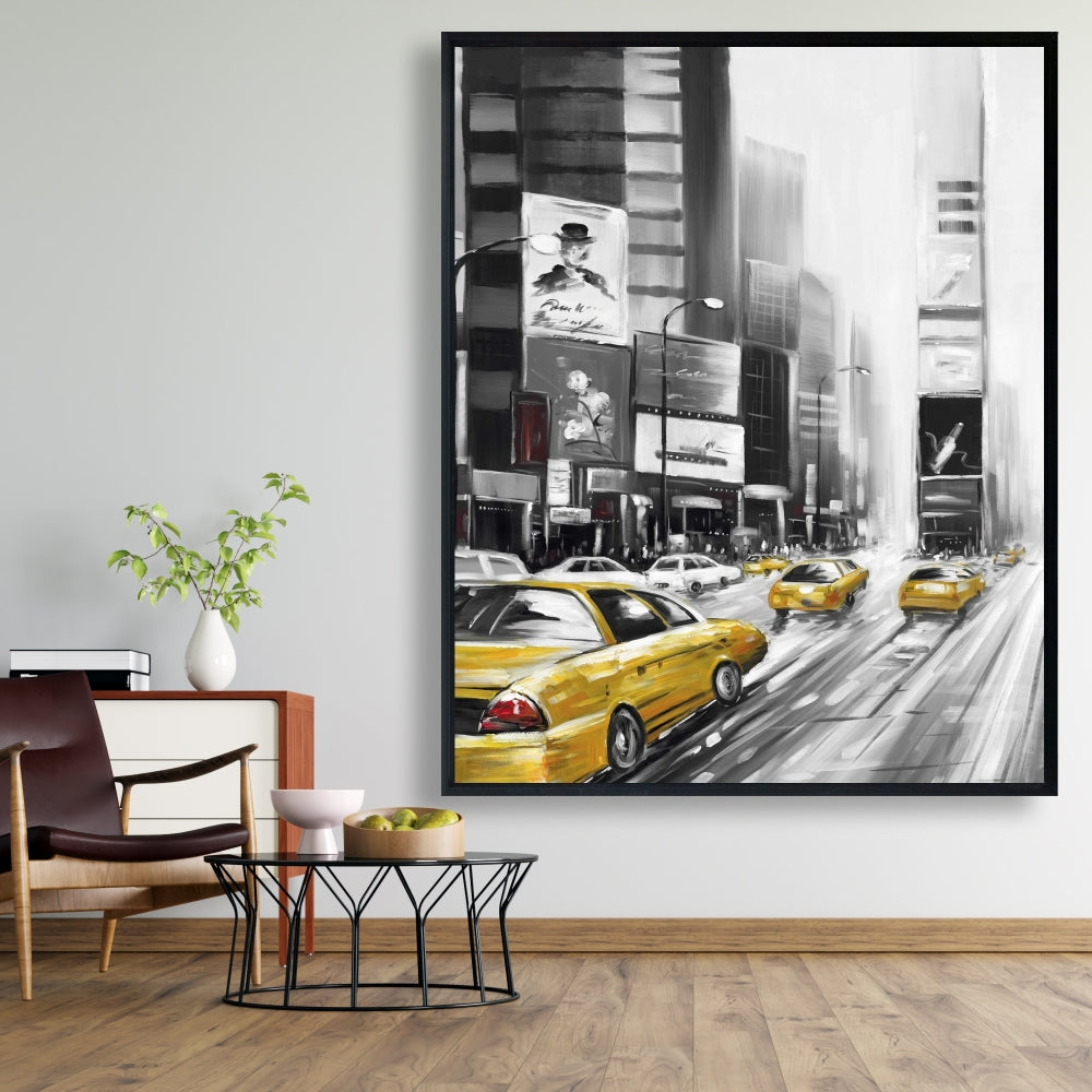 Toile Taxis jaunes de Times Square | Décoration de chambre contemporaine