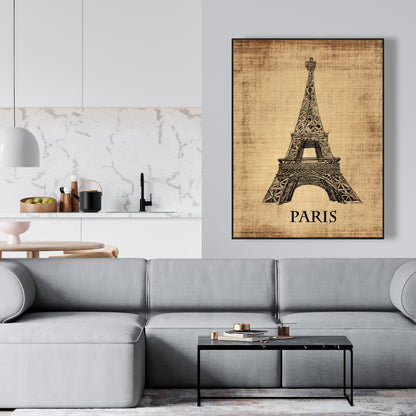 Toile encadrée représentant la Tour Eiffel | Décoration murale pour chambre
