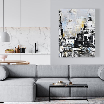 Contemporary Cities White Canvas | Basilica of Santa Maria