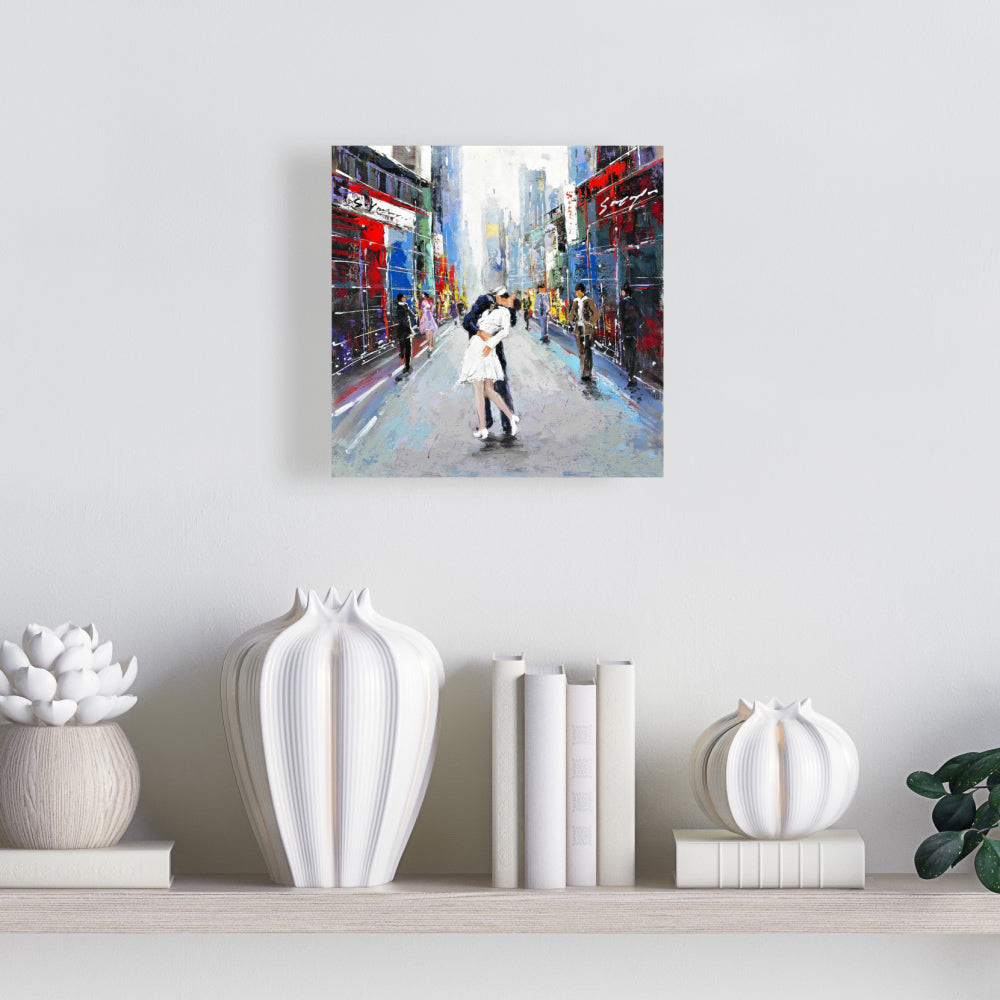 Kiss of Times Square Canvas - Cities Building Bedroom Decor