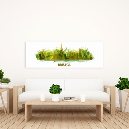 Paint Splash Bristol Silhouette Canvas | Home Decor Bedroom