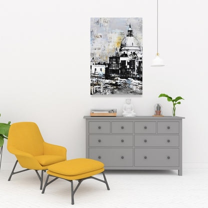 Contemporary Cities White Canvas | Basilica of Santa Maria