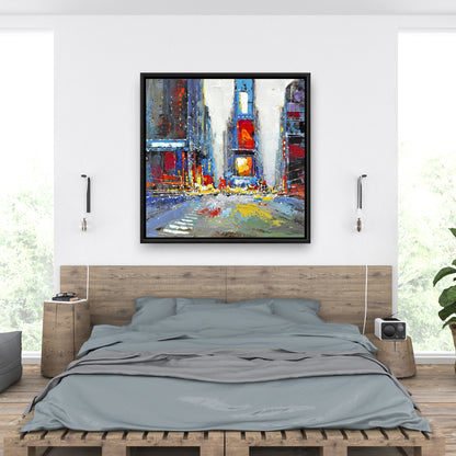 Toile encadrée « Bâtiments colorés abstraits » | Décoration d'intérieur