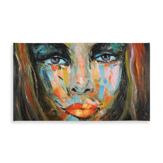 Beauty Blue Figurative Tablecloth - Colorful Woman Home Decor