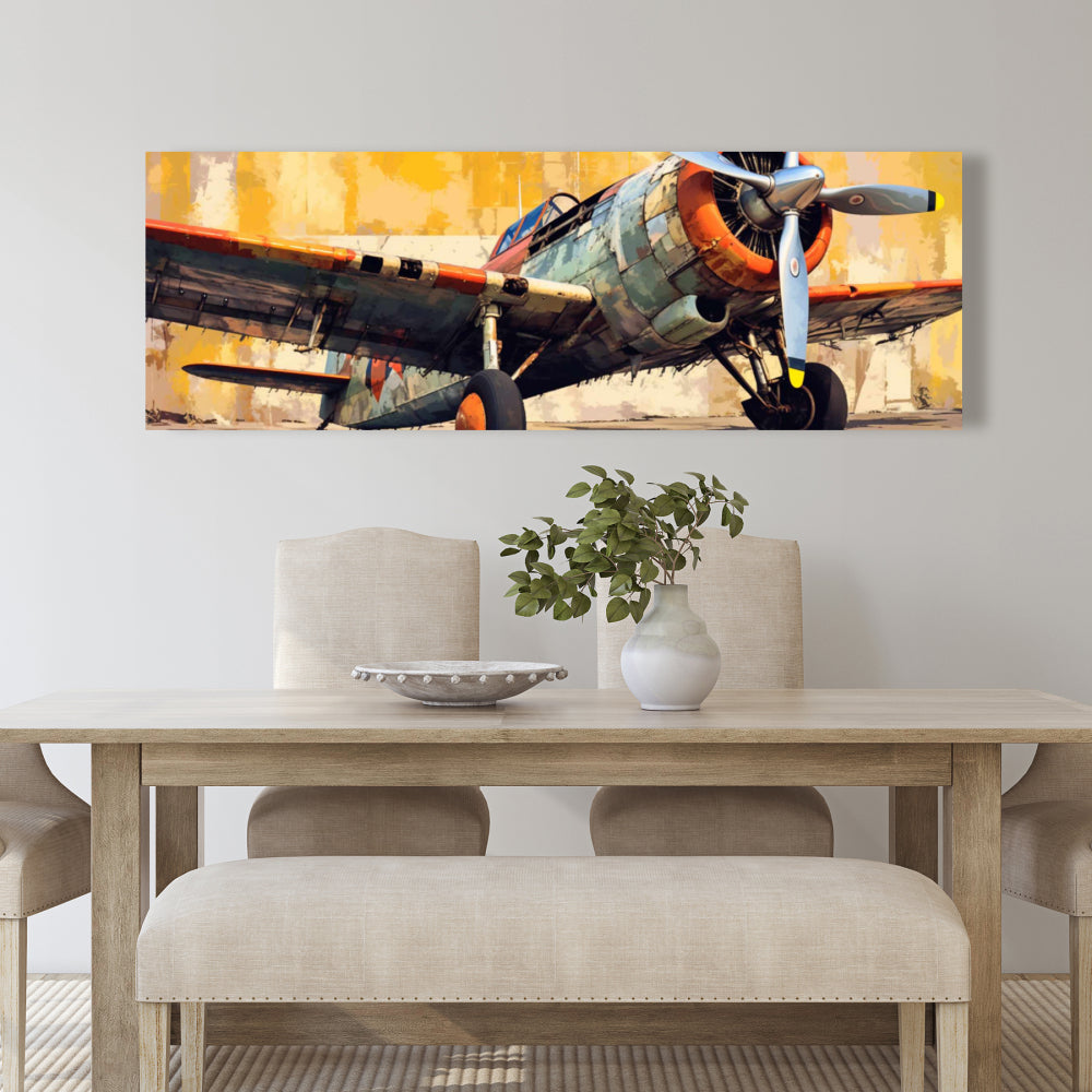 Loisirs en transport sur toile bleue - Décoration d'intérieur pour startups