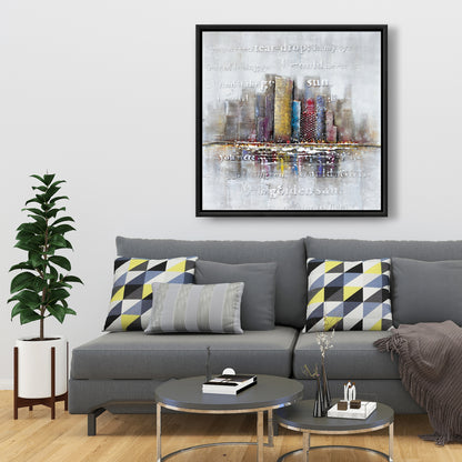 Bâtiments avec typographie en relief | Décoration d'intérieur