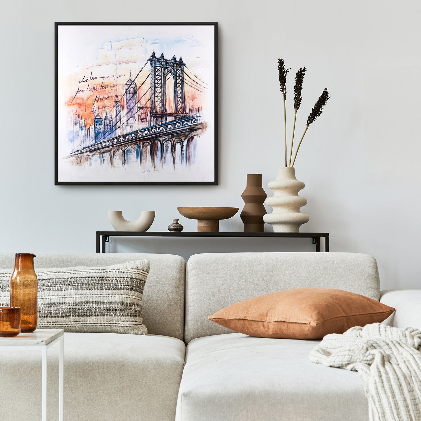 Toile encadrée « Croquis de pont » pour décoration de chambre | Art de la maison