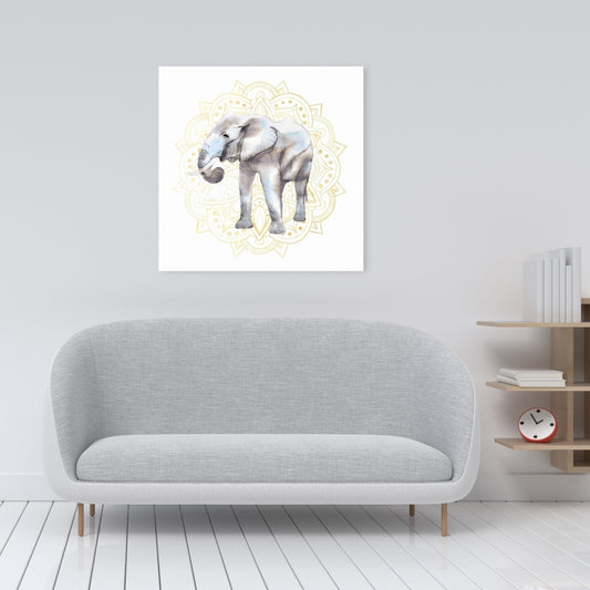 Bohemian Elephant Canvas - Elephant on Mandalas | Home Decor