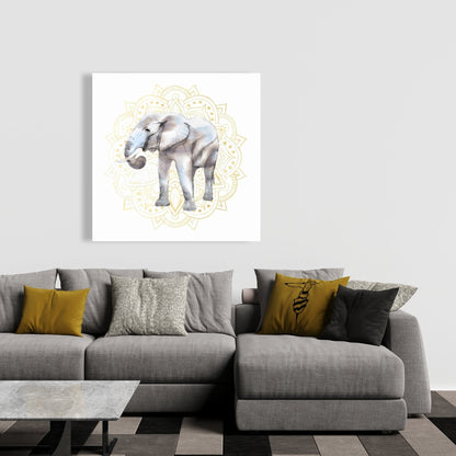 Bohemian Elephant Canvas - Elephant on Mandalas | Home Decor