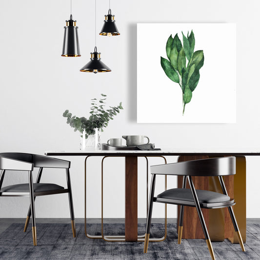 Minimalist Bay Leaves Canvas | Stylish Home Decor Art