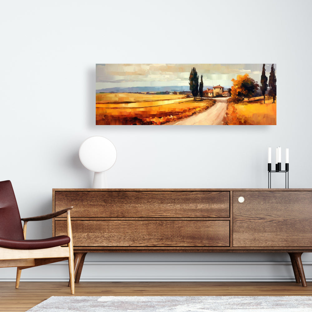 Toile « Enfin de retour à la maison » – Décoration murale blanche pour salon