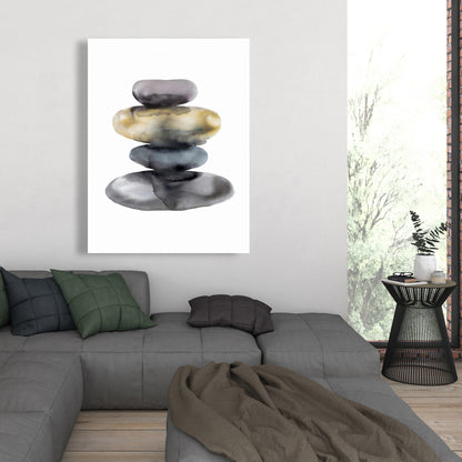 Toile Nature morte avec minéraux et pierres chaudes - Décoration de chambre