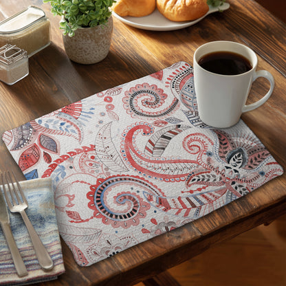 Paisley pattern - 14"x18" Braided Polyester Placemat