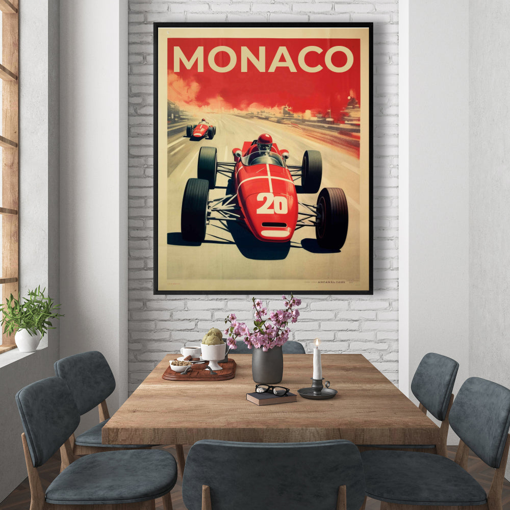 Toile encadrée blanche « Plus rapide que toi » | Décoration de salon