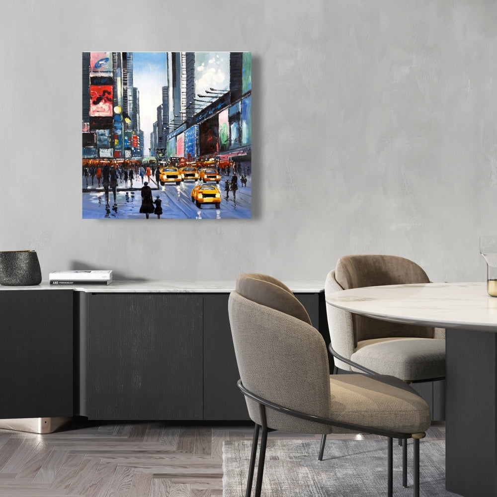 Peak Hour Blue Canvas | Building Cities Home Decor Wall Art