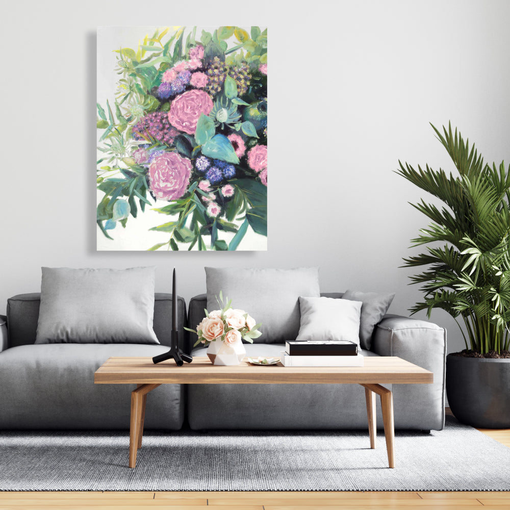 Melody of Fuchsia Flowers | Botanical Canvas | Home Decor