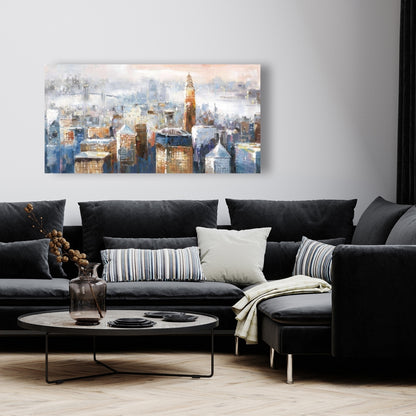 Modern Abstract New York City Canvas - Bedroom Wall Decor