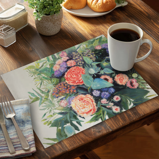 Flowers melody - 14"x18" Polyester Placemat
