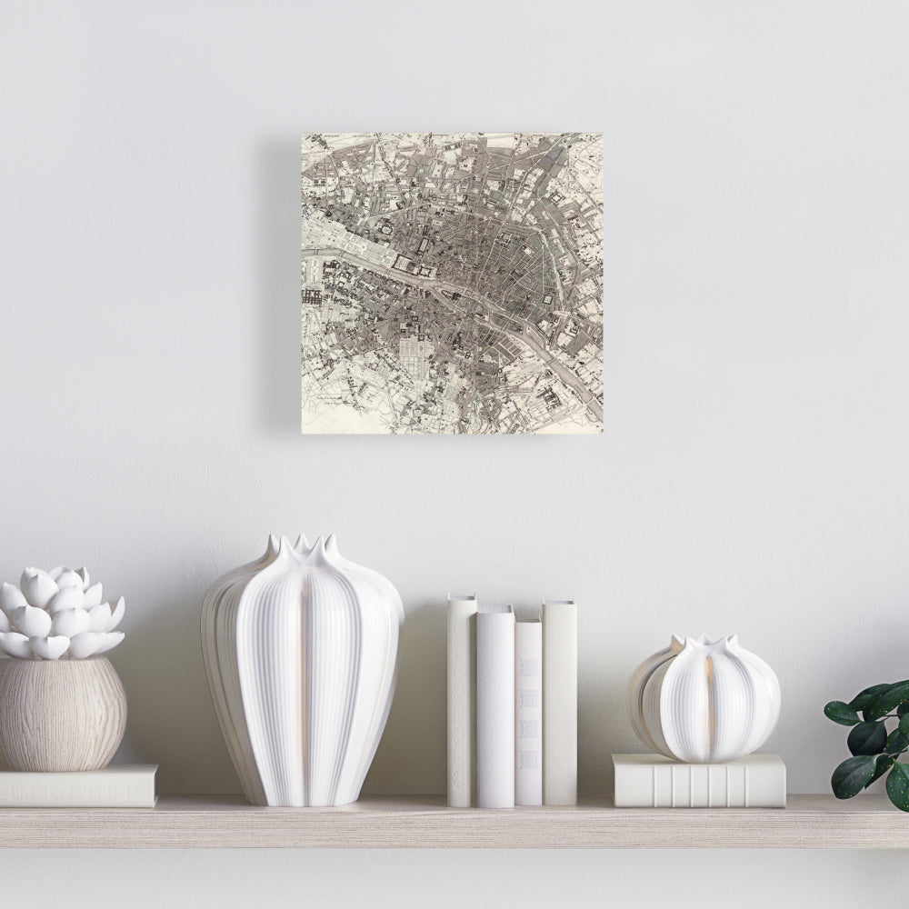 Paris Blue Sepia Beige Canvas | Home Decor Wall Art Prints