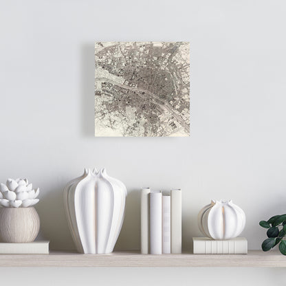 Paris Blue Sepia Beige Canvas | Home Decor Wall Art Prints