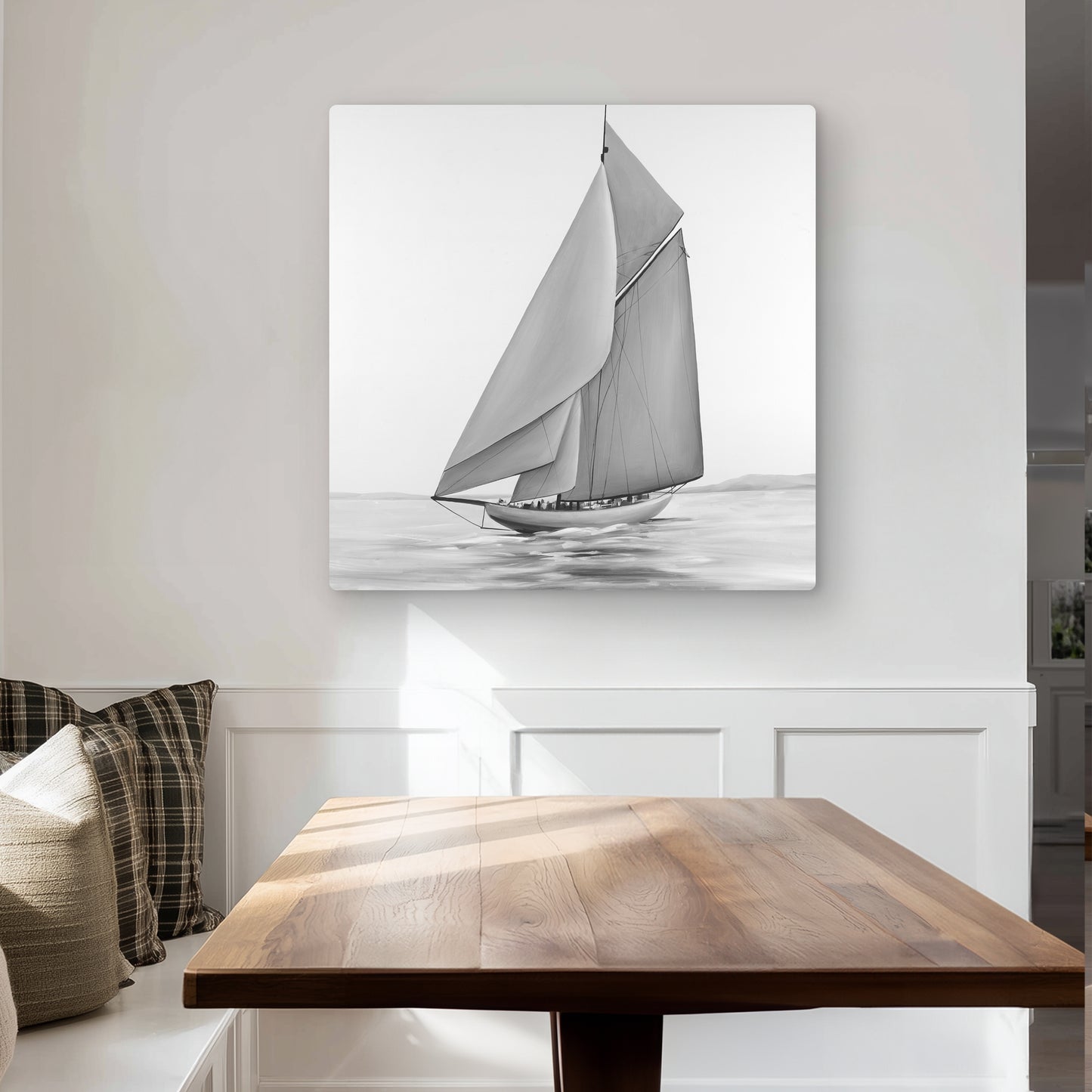 Vintage sailing ship - Bedroom marine metal print for decor