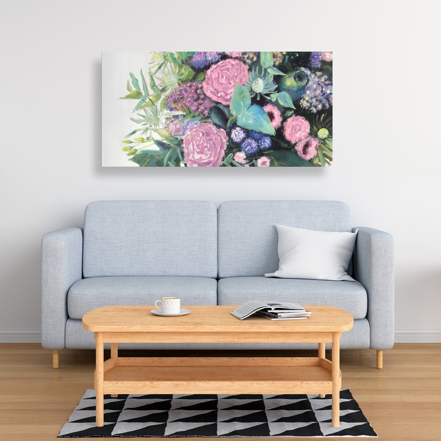 Melody of Fuchsia Flowers | Botanical Canvas | Home Decor