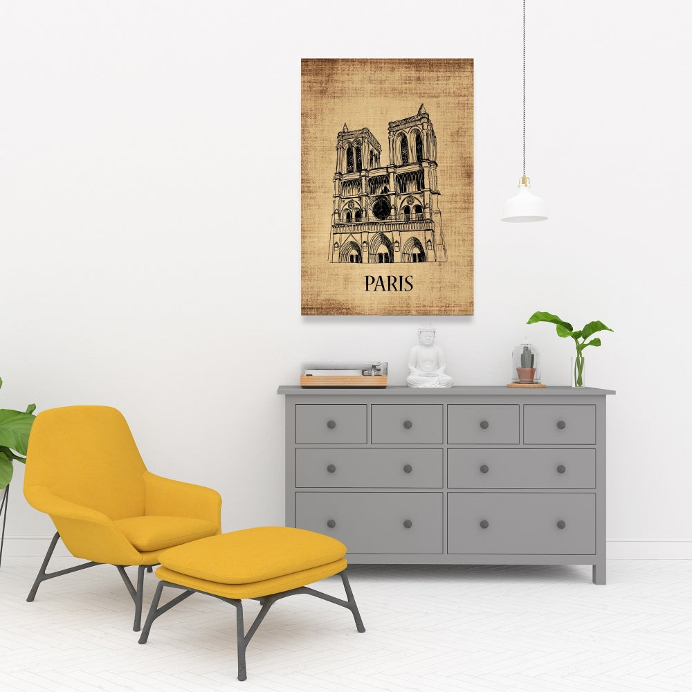 Notre-Dame de Paris Canvas | Illustrative Livingroom Decor