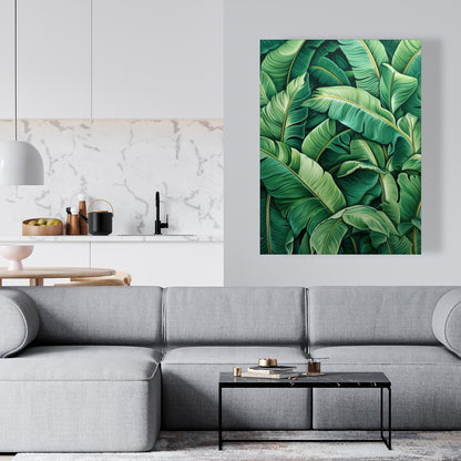 Toile Feuilles Vives - Décoration Florale et Botanique Contemporaine