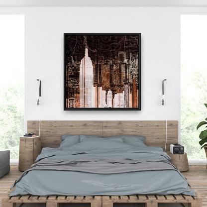 Modern Framed Empire City of New York Canvas | Home Decor