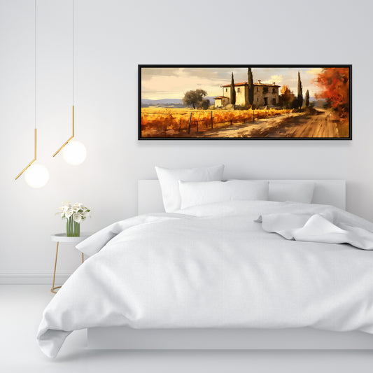 Maison silencieuse – Toile encadrée blanche pour décoration de salon