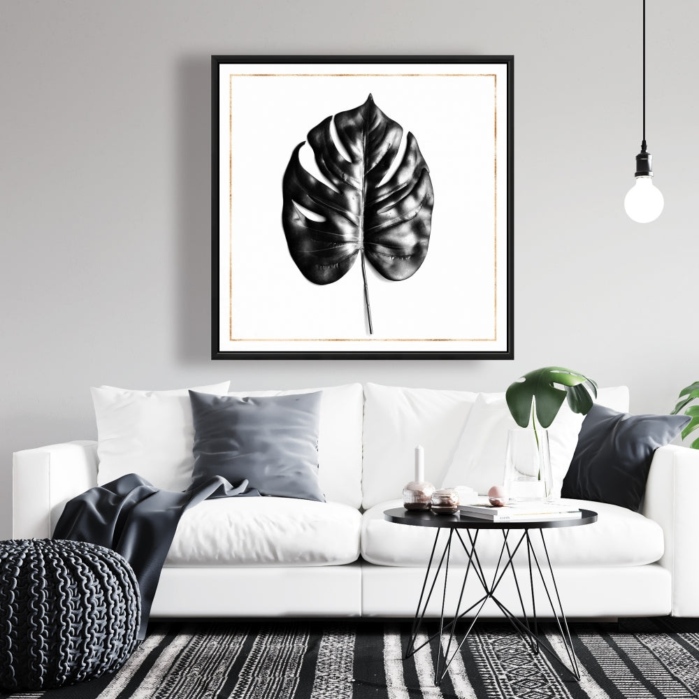 Toile botanique exotique | Décoration murale Philodendron à feuilles fendues