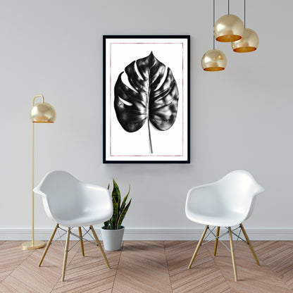 Toile botanique exotique | Décoration murale Philodendron à feuilles fendues