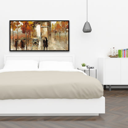 Arc de Triomphe en automne | Toile encadrée orange