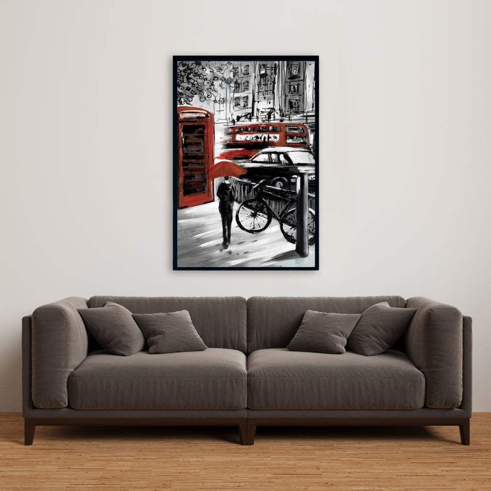 Toile de rue européenne | Décoration encadrée de vélos urbains