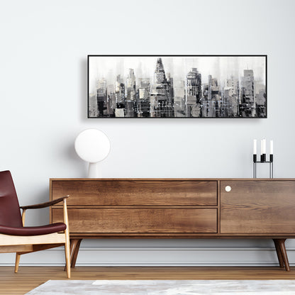 Toile encadrée grise « City Gray » - Décoration murale urbaine