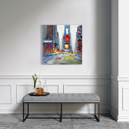 Contemporary Abstract Building Canvas | Colorful Home Decor