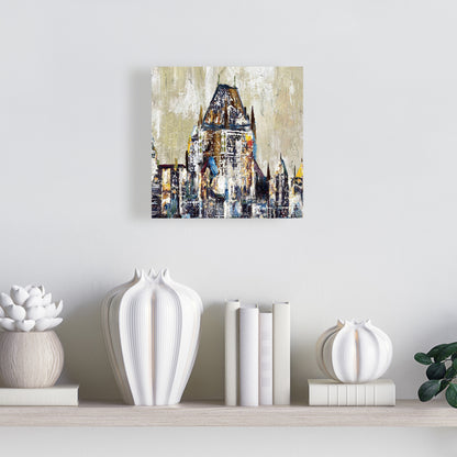 Abstract Château Frontenac Canvas - Blue Cities Home Decor