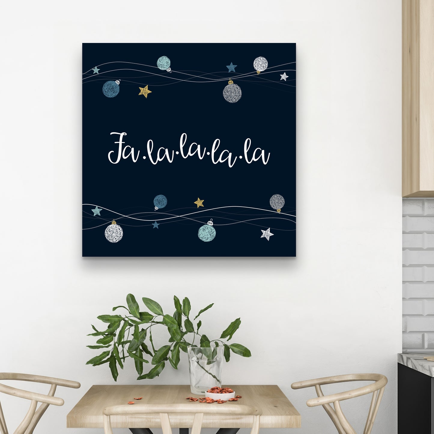 Fa-la-la-la-la Toile de chanson | Faute de frappe et symboles de décoration de cuisine