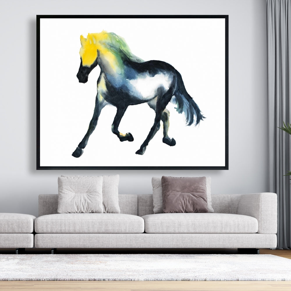 Toile Cheval au galop | Décoration animalière pour les murs de la chambre