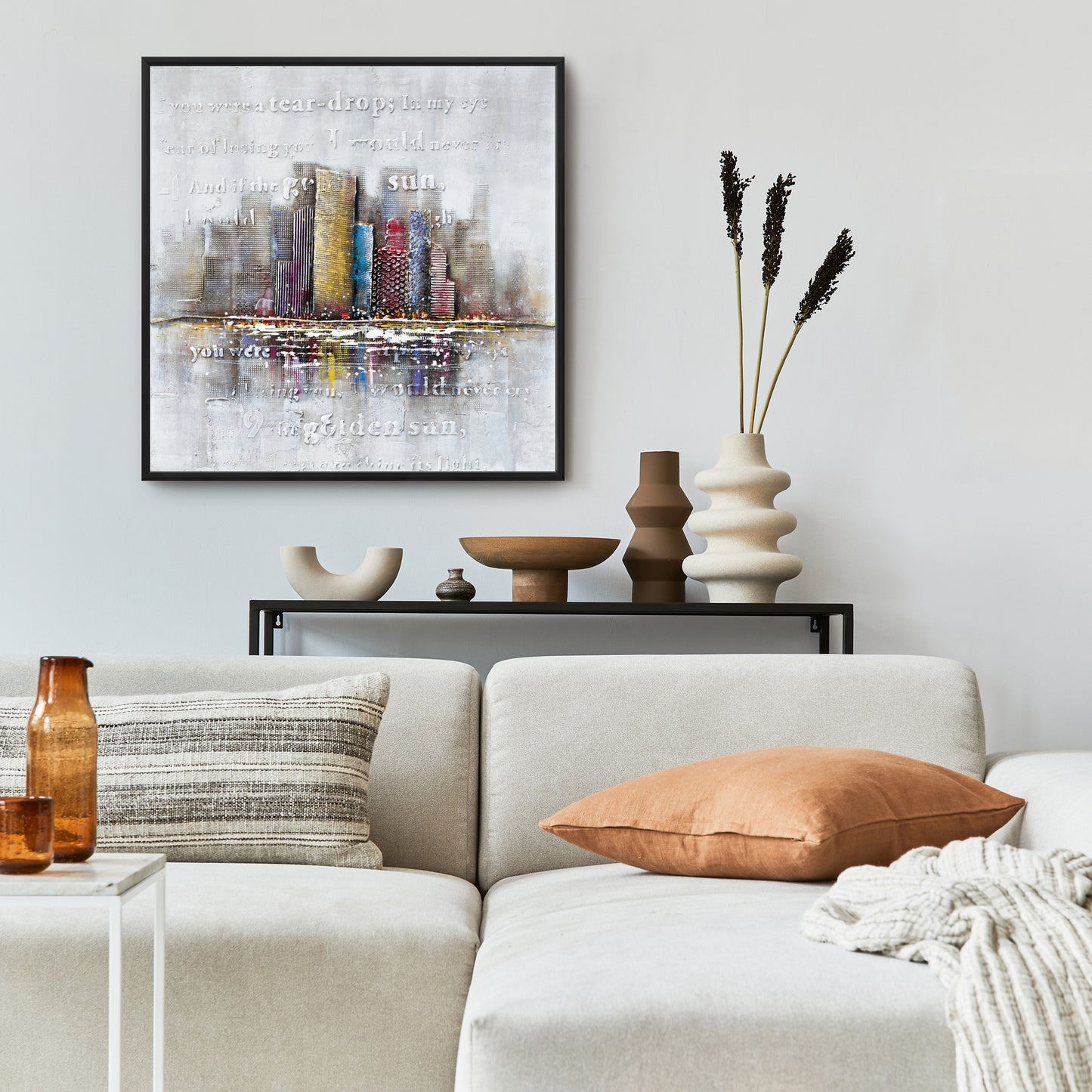 Bâtiments avec typographie en relief | Décoration d'intérieur