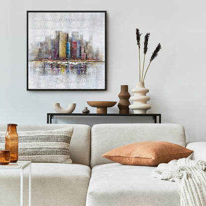 Bâtiments avec typographie en relief | Décoration d'intérieur