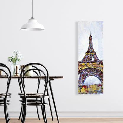 Eiffel Tower Abstract Canvas - Contemporary Bedroom Decor