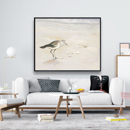 Toile de plage de Bécasseau semipalmé | Décoration murale d'oiseaux