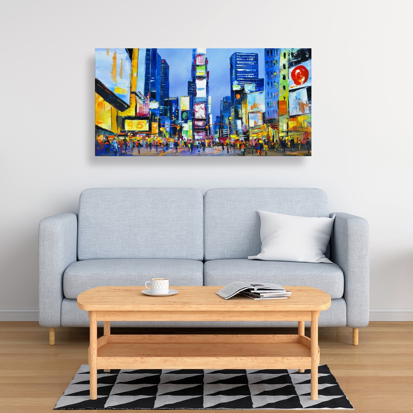 Retro Cityscape Times Square Canvas | Home Decor Wall Art